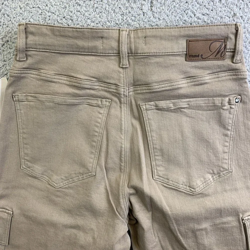 Mavi Cargo Pants Womens 27/27 Beige Khaki Sahara High Rise‎ Stretch NWT